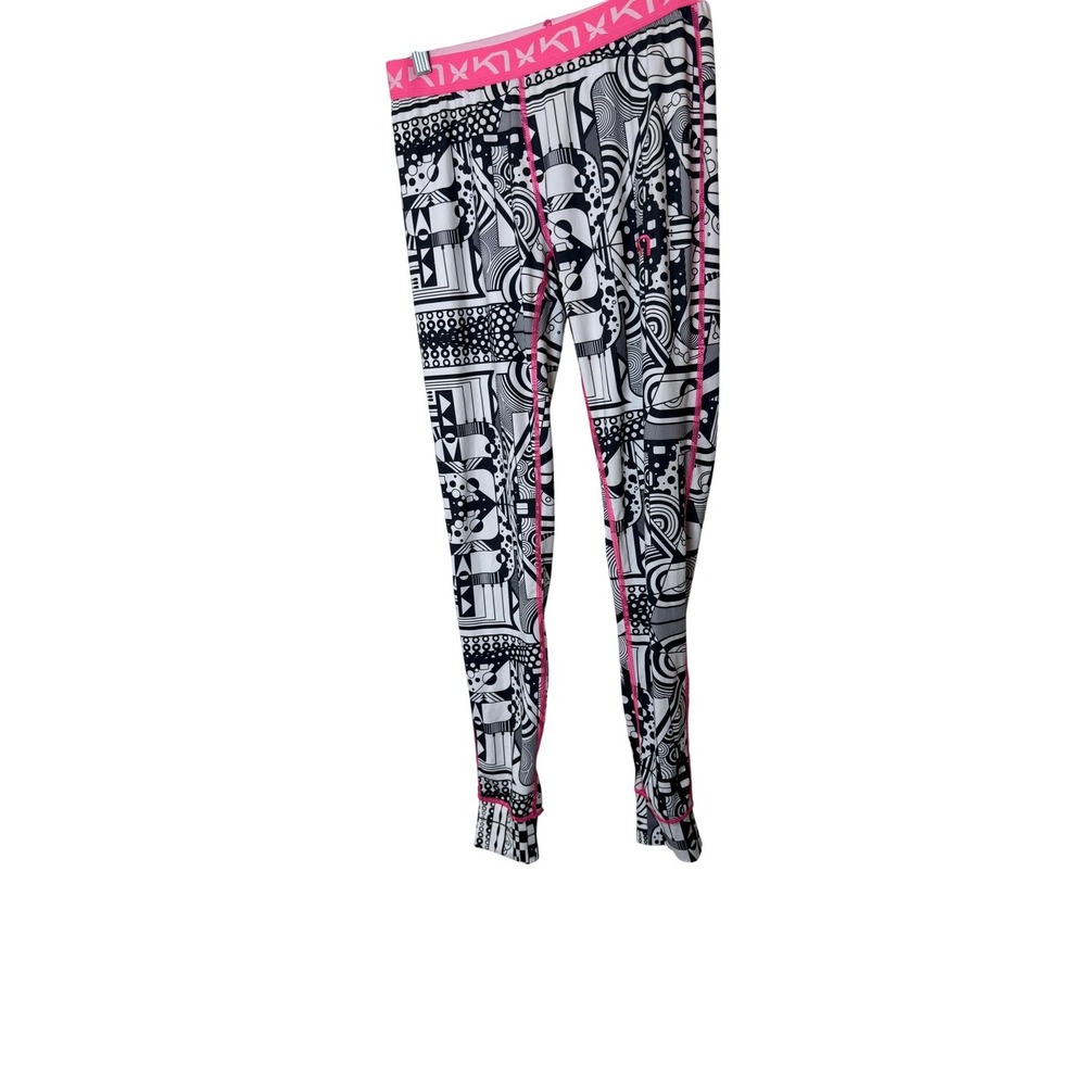 Kari Traa Leggings Womens‎ Medium Multicolor Geometric Mid Rise Ankle Yoga Gym